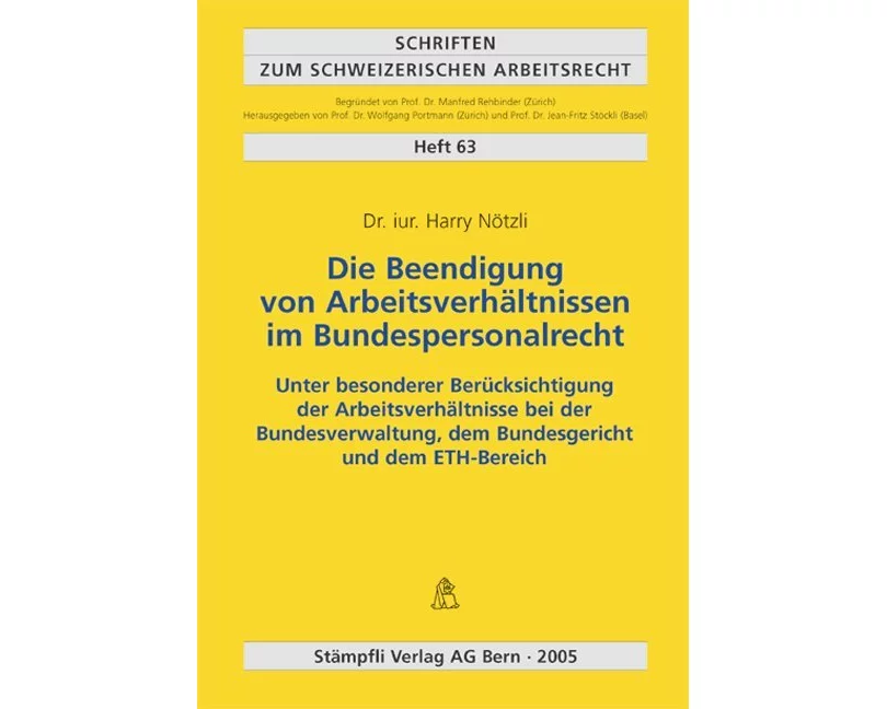 Die Beendigung von Arbeitsverhältnissen im Bundespersonalrecht