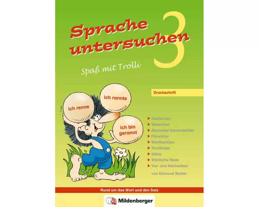Sprache untersuchen - Spaß mit Trolli 3, Druckschrift