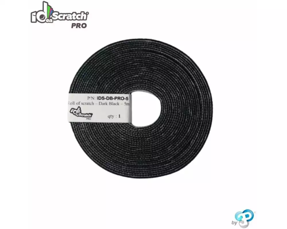 Patchsee Klettband-Rolle ID-SCRATCH-PRO Schwarz