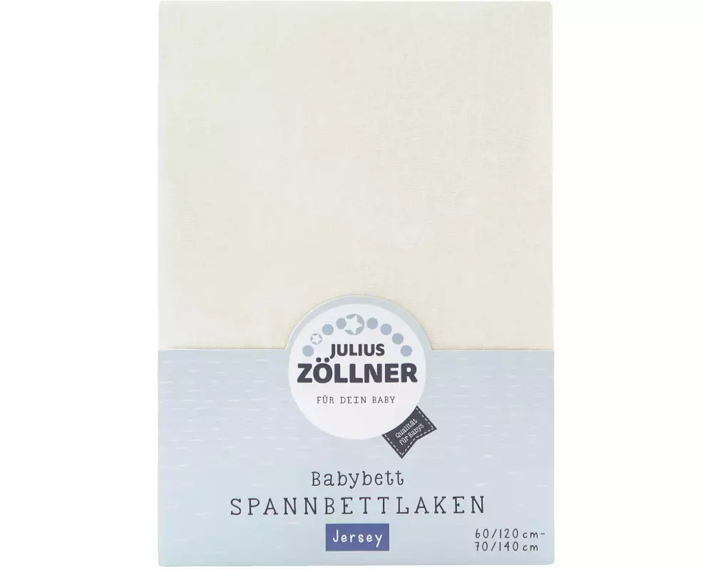 Julius Zöllner Fix-Leintuch Jersey Ecru 70 x 140 cm