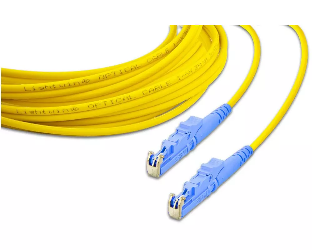 Lightwin LWL-Patchkabel Singlemode E2000 – E2000, OS2, Simplex, 1 m