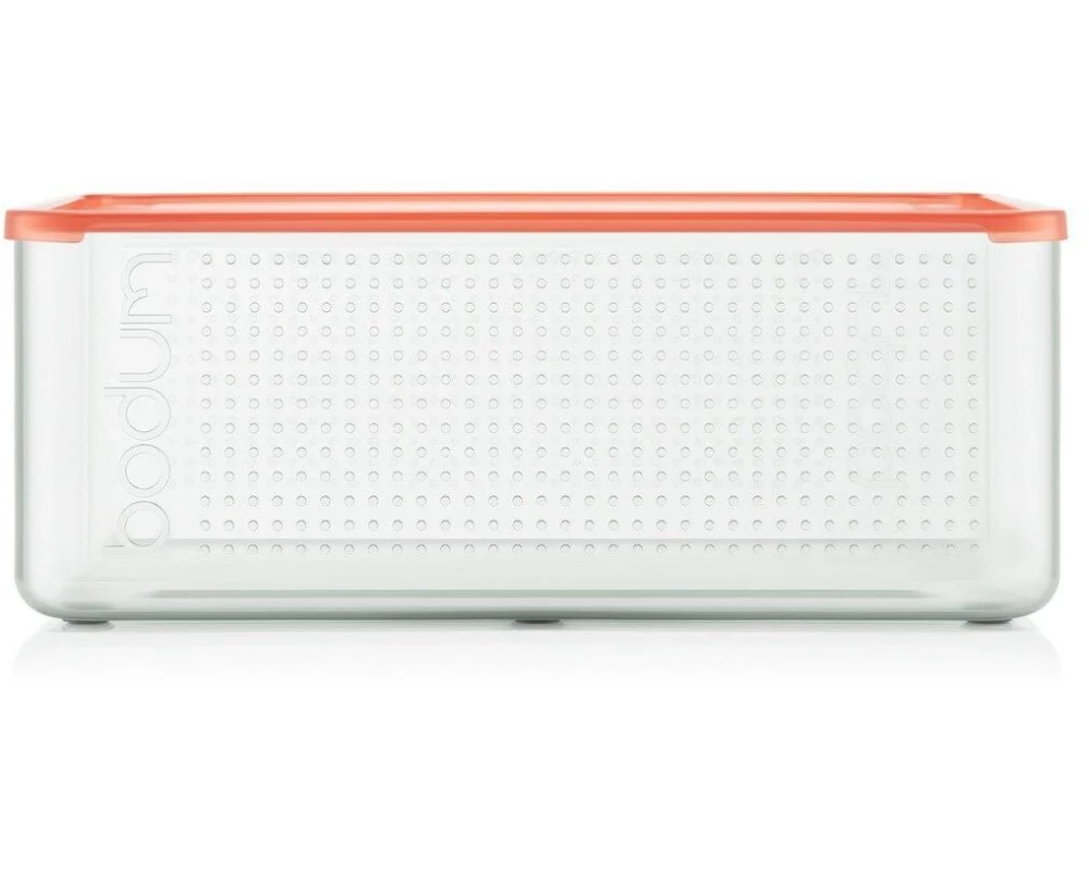 Bodum Brotbox Bistro mit Kunststoffdeckel, Bright Coral