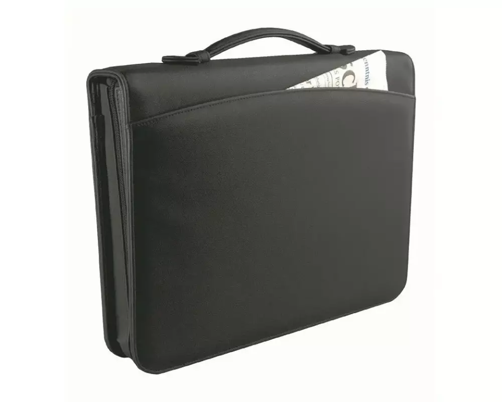 Büromaterial Konferenzmappe mit Reissverschluss Schwarz