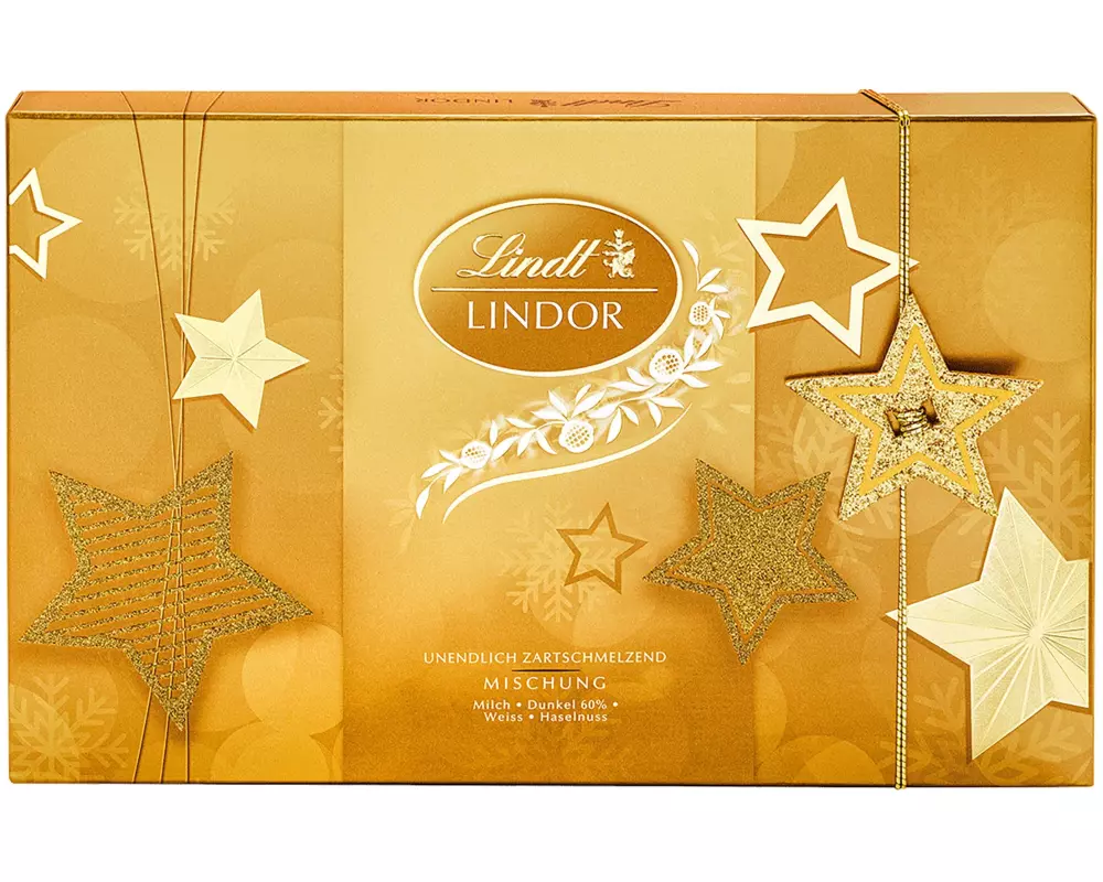 Lindt Schokoladen-Pralinen Lindor assortiert Weihnachten 199 g