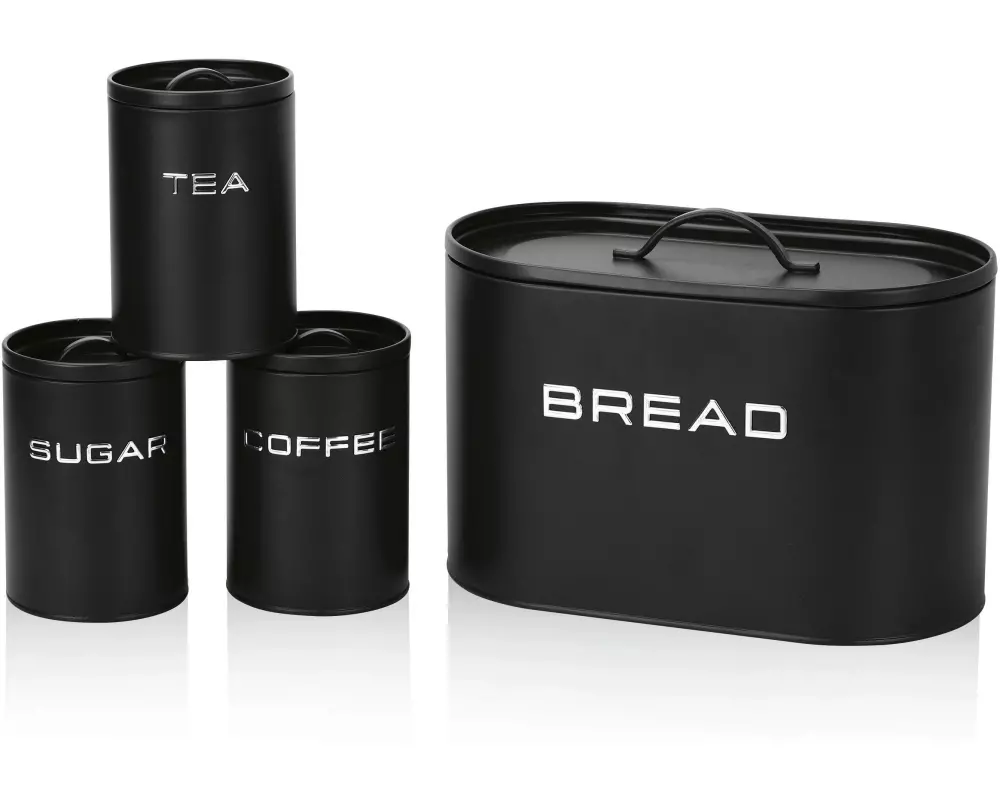 GOURMETmaxx Vorratsdose 8-teilig, 0.019 l, Schwarz