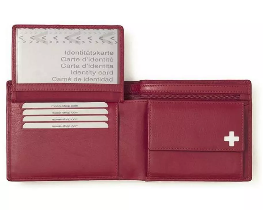 creanorm Portemonnaie Echtleder, Rot