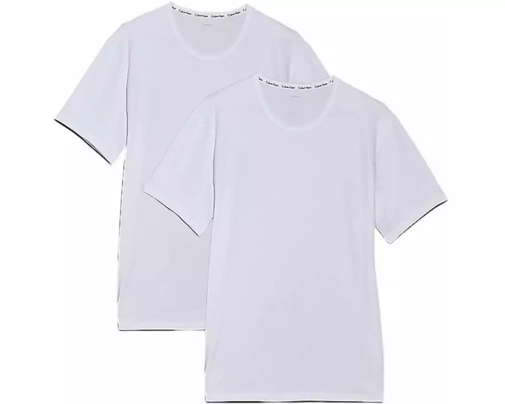 Calvin Klein Wäsche T-Shirt 2P S/S Crew Neck Weiss, L