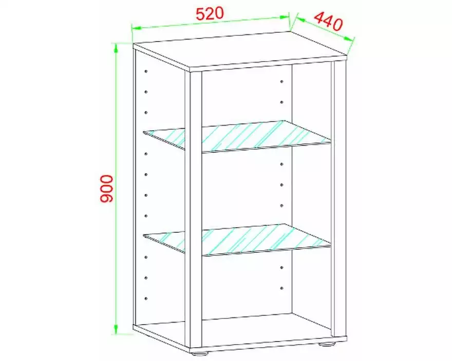 VCM Vitrine Glasol XL 52 x 90 cm, Anthrazit