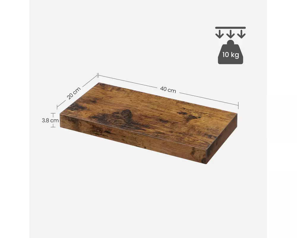 VASAGLE Wandregal Braun