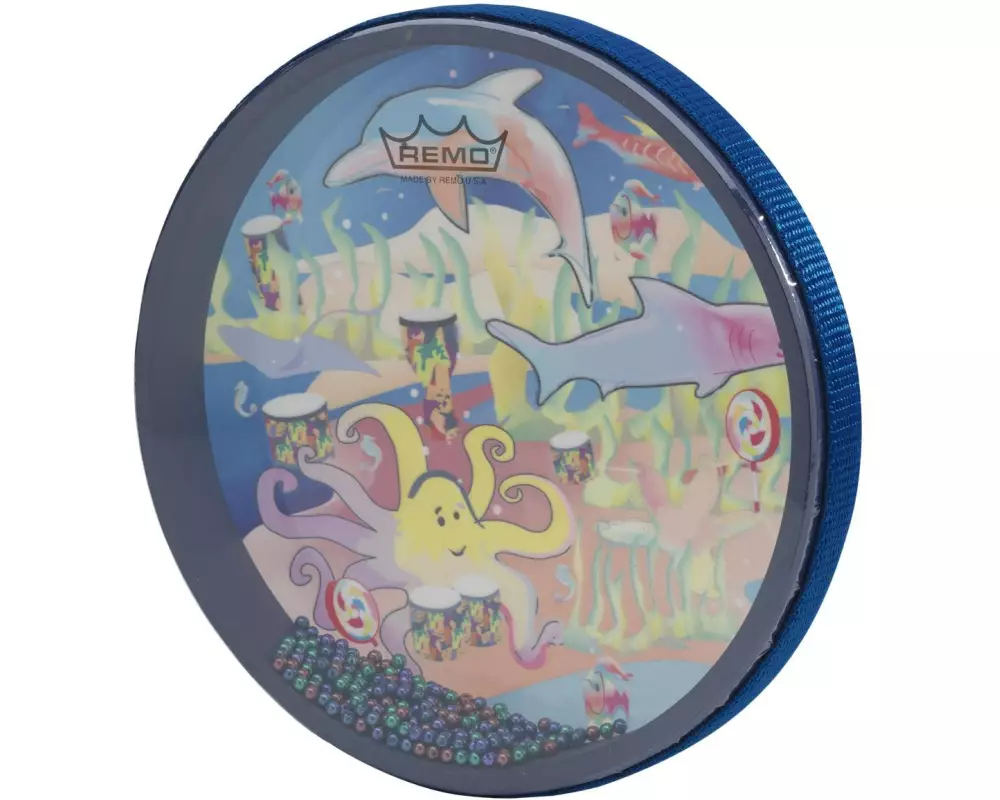 Remo Ocean Disk 8" x 1", mit Meeresmotiven und bunten Perlen