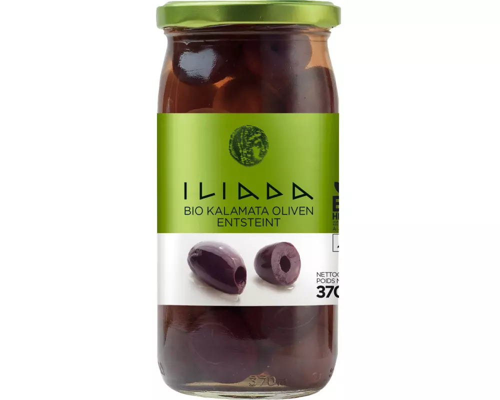 Iliada Golden Line Bio Kalamata Oliven, entsteint 370 g
