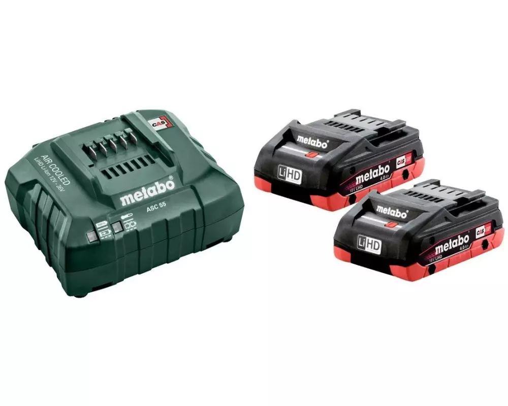 Metabo Akku und Ladegerät Basis-Set 2 x LiHD 4.0 Ah