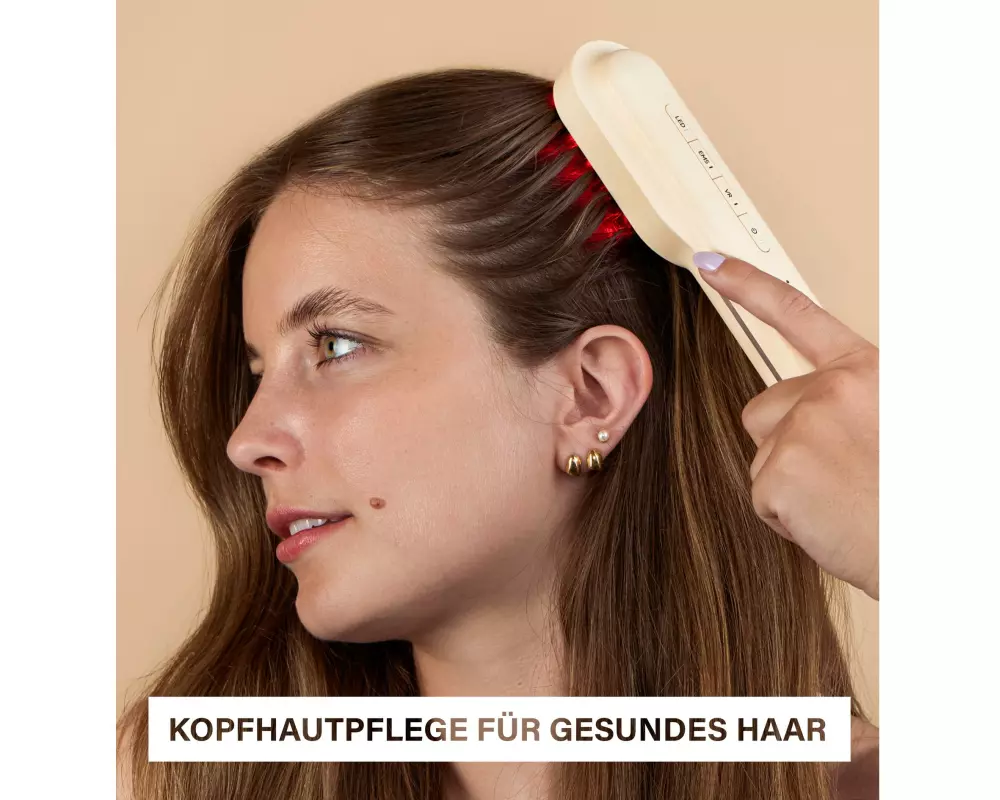 Rosental Organics LED Hair Brush LED Haarbürste Schwarz Violett
