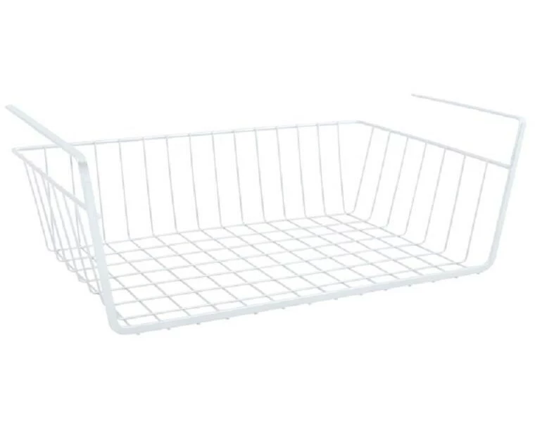 MSV Aufbewahrungskorb zum Einhängen, Weiss matt