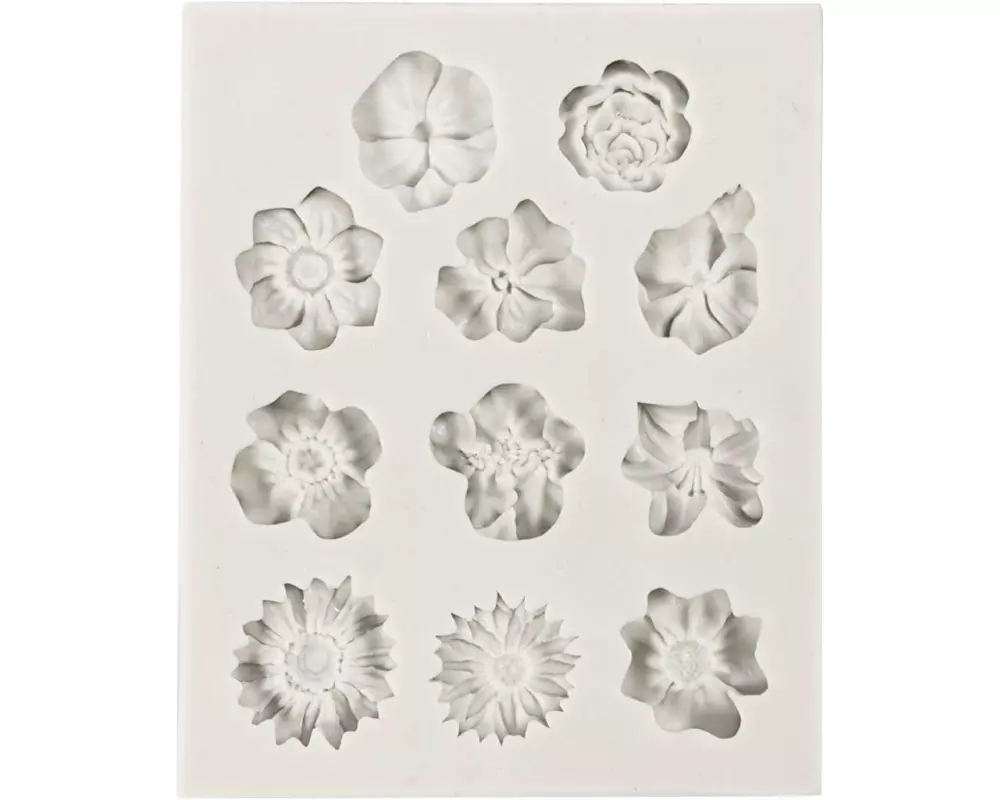 Creativ Company Versiegelung Giessformen Silikon Blumen Motiv