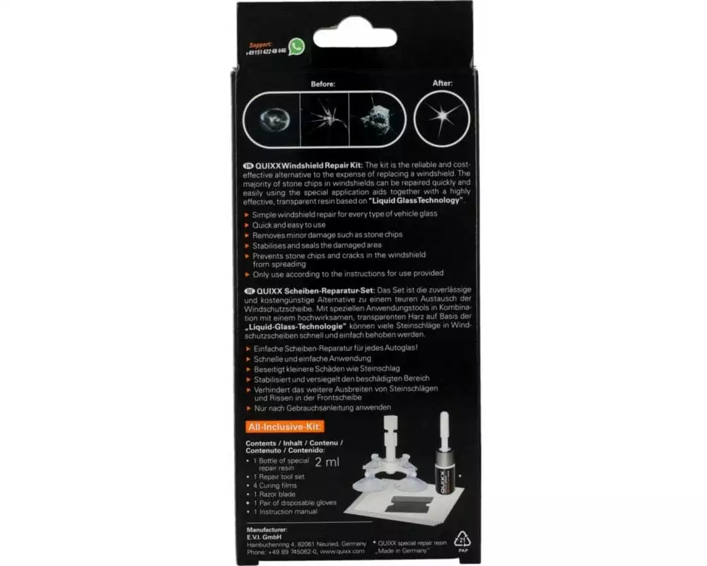 Quixx Scheiben-Reparatur-Set 2 ml