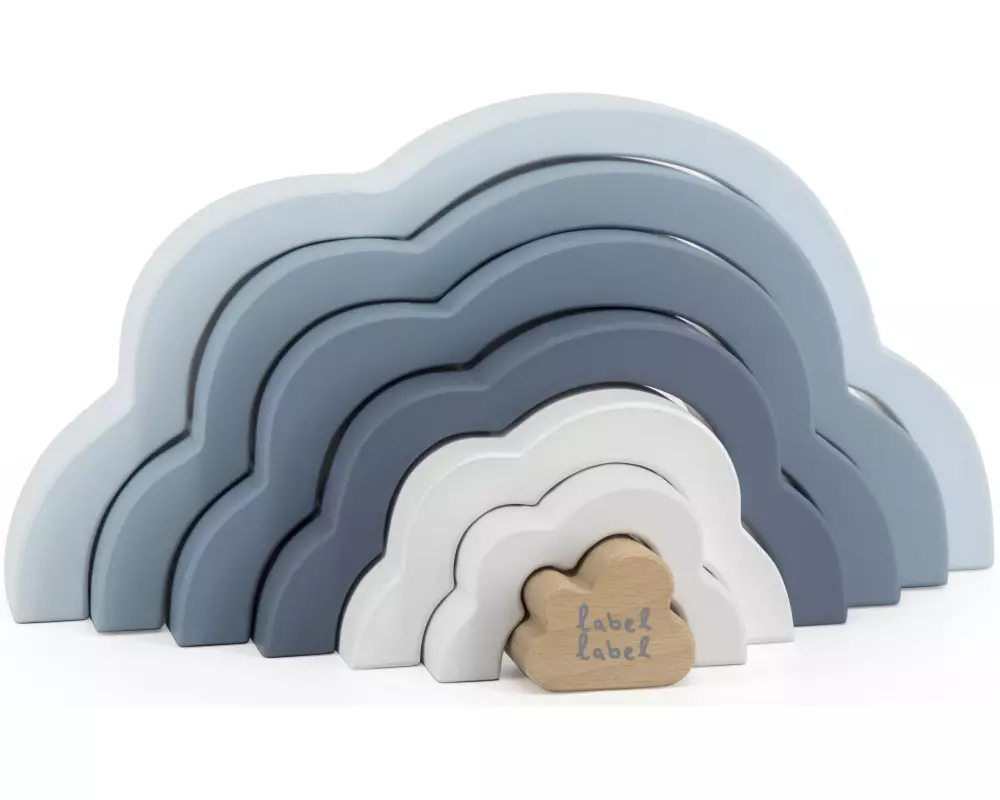 Label Label Steckspiel Regenbogen Blau