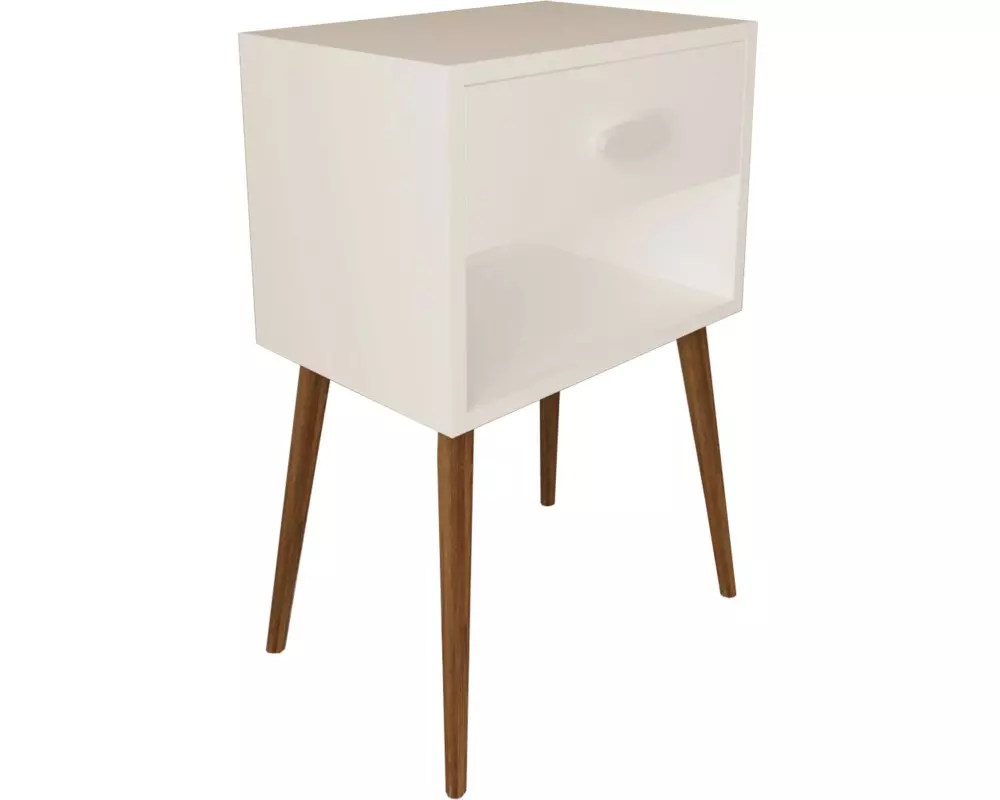 VCM Nachttisch Singol XL 45 x 70 cm, Weiss