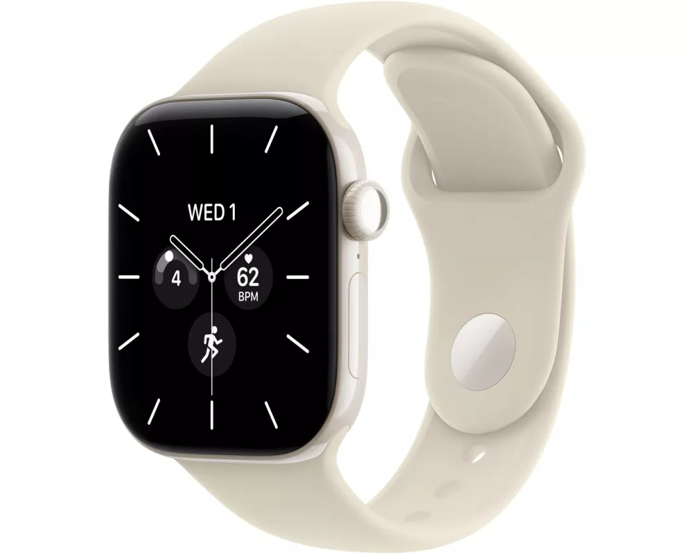 Apple Watch S12 42 mm CEL White Ceramic, Sand Sportband S/M