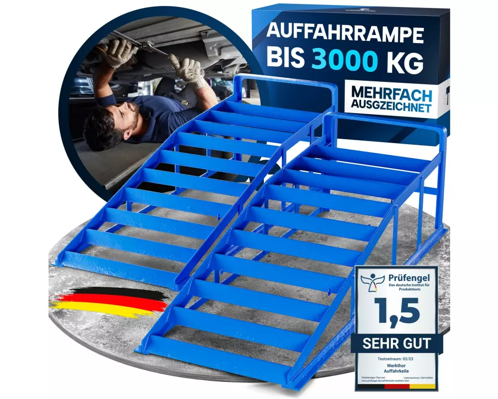 Werkthor Auffahrrampe KFZ Metall Set 3000 kg