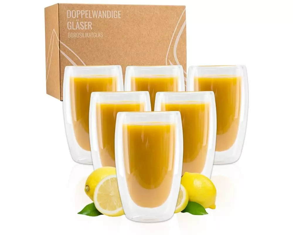 Exitoso Latte Macchiato Gläser 330 ml, 1 Stück, Transparent