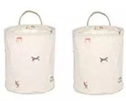 OYOY Spielzeugkorb Moira 2 Stück, 18 x 18 cm, Weiss