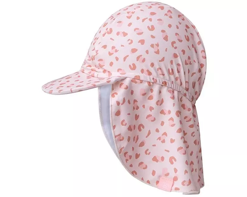 Swim Essentials Sonnenhut mit Nackenschutz Pink Leopard Gr. 44/46