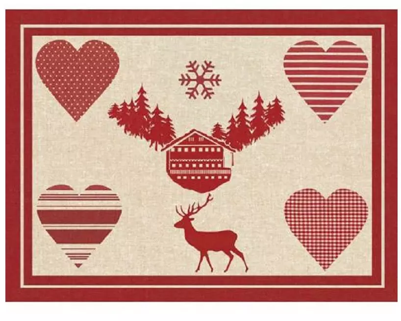 PRO nappe Tischset Höhenflug 400 Stück, 30 cm x 40 cm, Beige/Rot