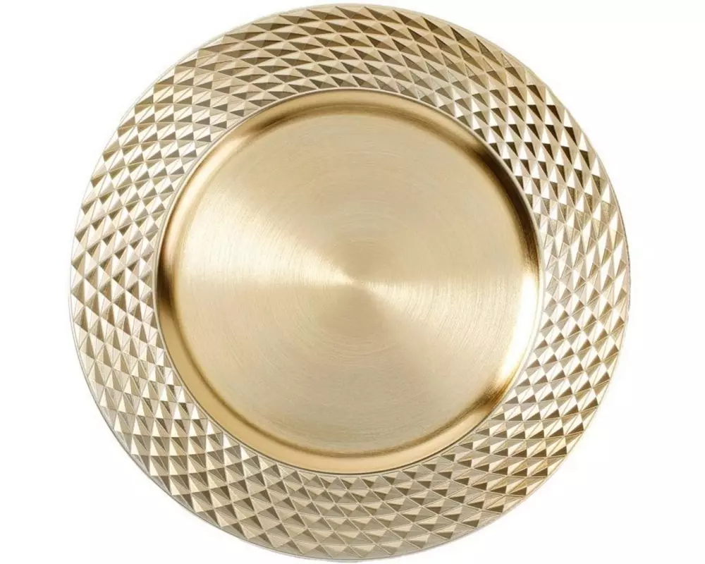 INGES CHRISTMAS DECOR Teller Classic Ø 33 cm, 1 Stück, Detailfarbe: Gold