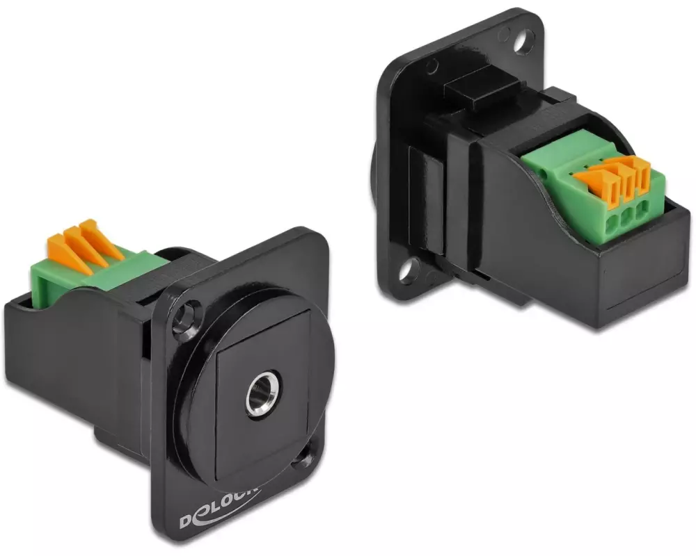 Delock D-Typ Modul Terminalblock - 3.5 mm Klinke