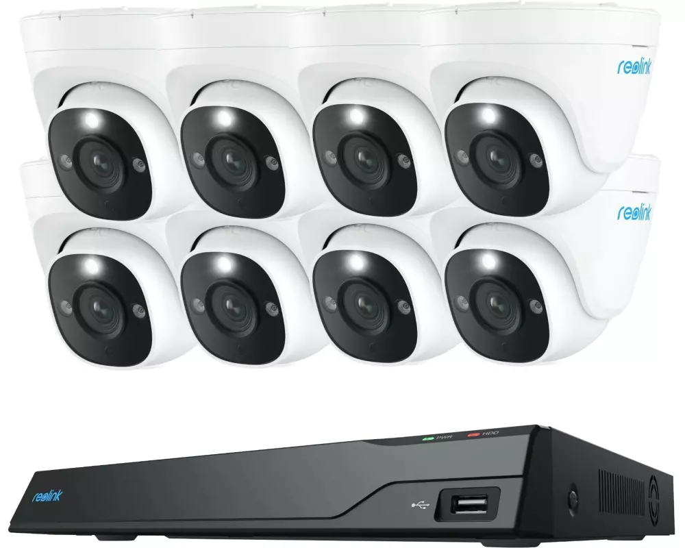 Reolink Überwachungsset NVS16-8MD8 4K PoE mit 8 Kameras