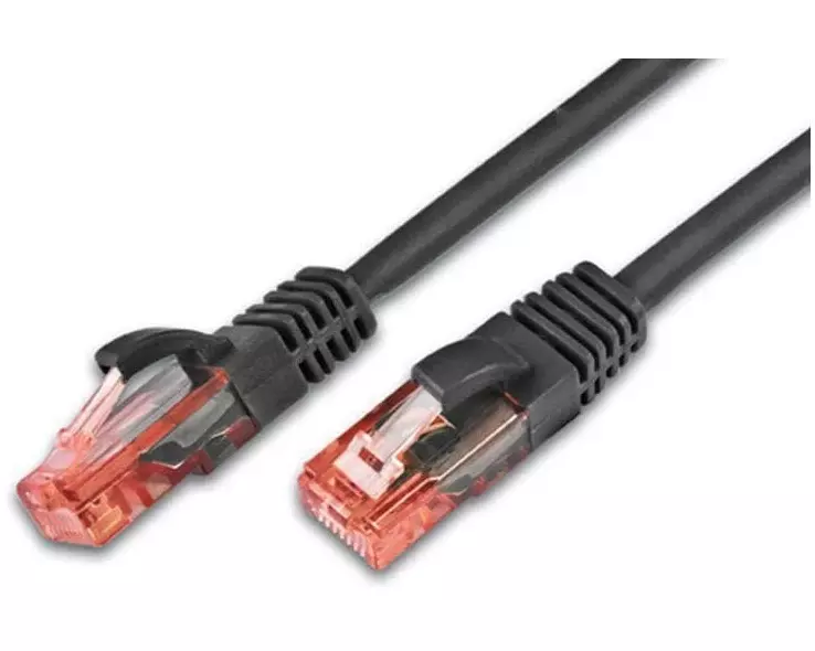 Wirewin Patchkabel RJ-45 - RJ-45, Cat 6, UTP, 1 m, Schwarz