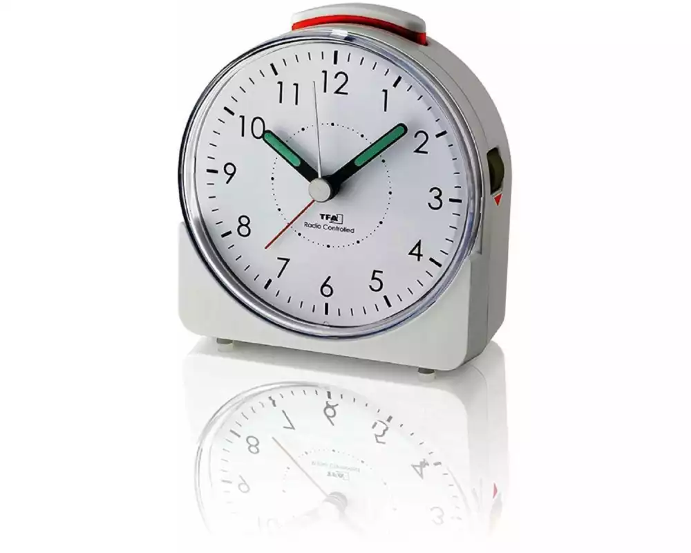 TFA Dostmann Funkwecker Sunrise Weiss