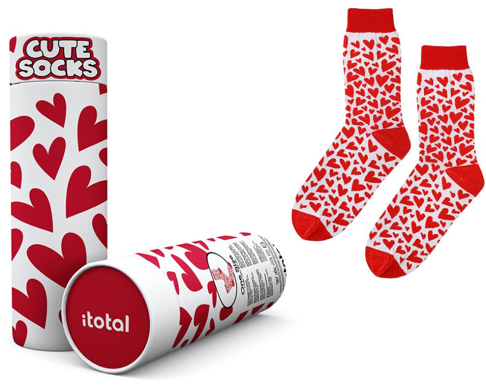 I-TOTAL Socken, Follow your Heart XL2827 rot