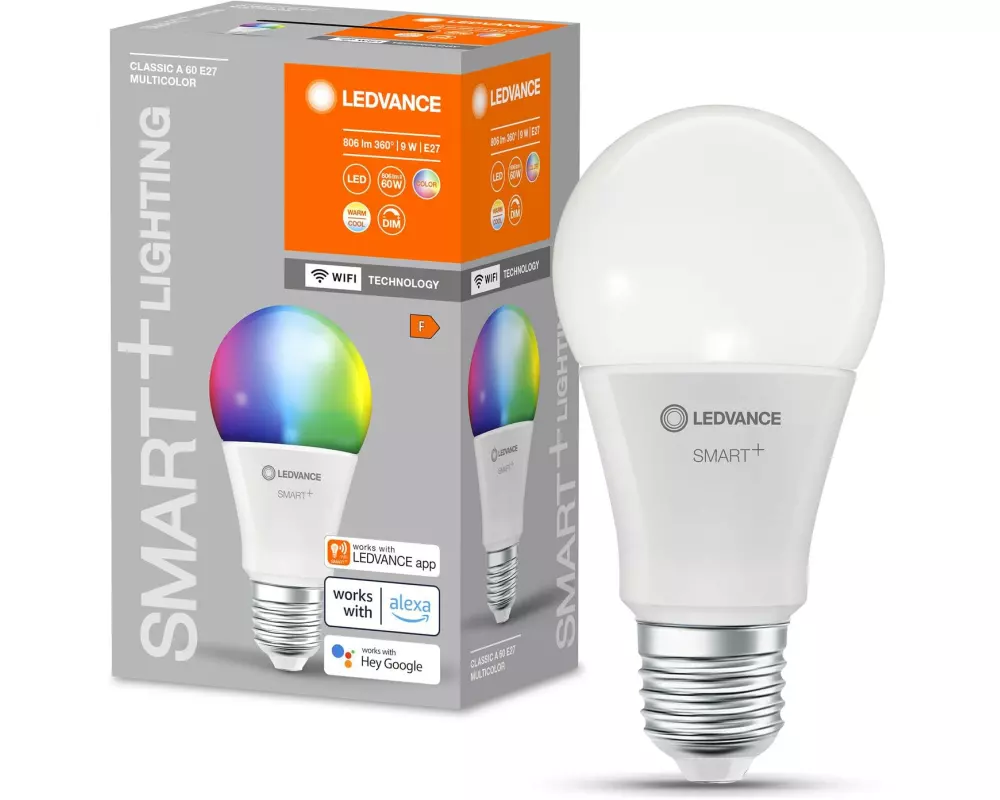 Ledvance Leuchtmittel SMART+ WiFi Classic A60, E27, 2700-6500K, RGBW