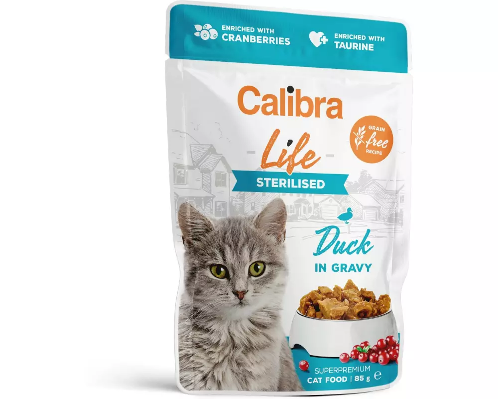 Calibra Nassfutter Life Sterilised Ente in Sauce 28x 85 g