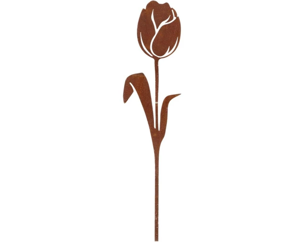 Esschert Design Dekofigur Tulpe Weichstahl Rost 9 x 37 cm