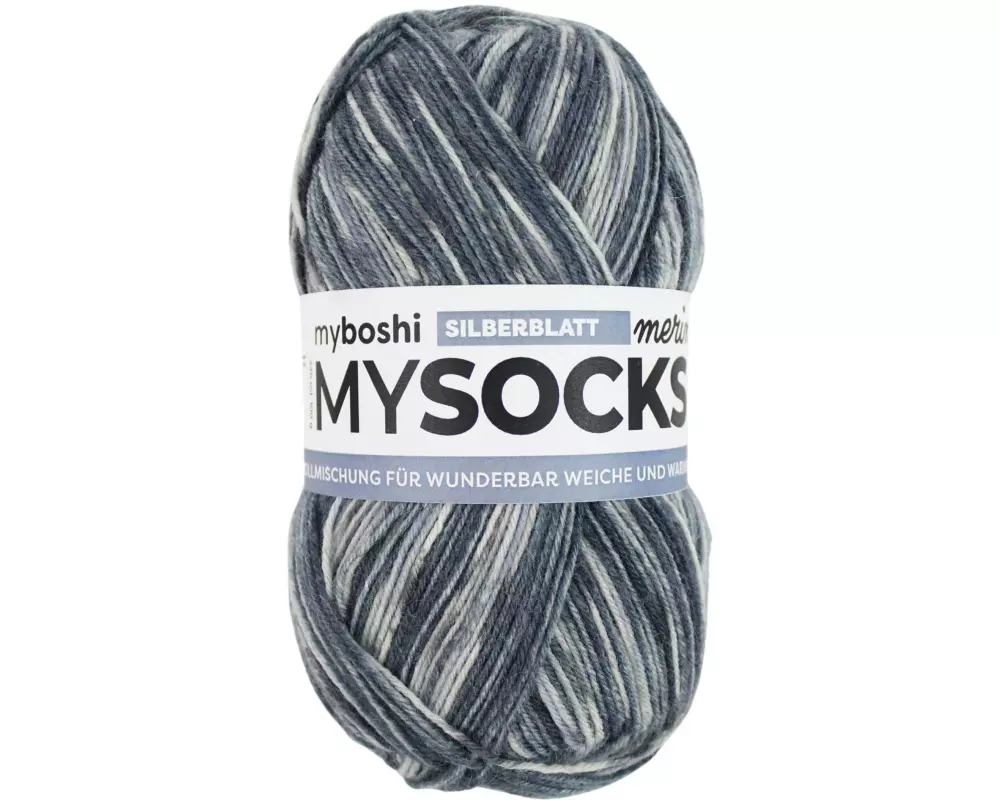 myBoshi Wolle Mysocks Merino Silberblatt
