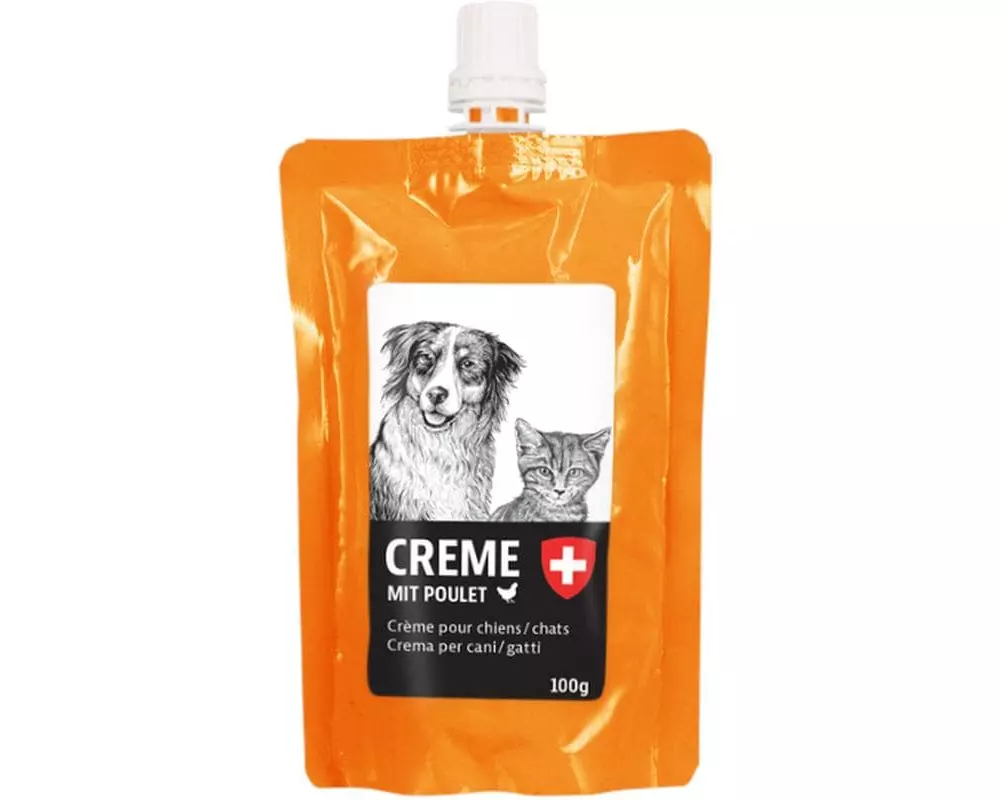 naturaDog Snack Dog & Cat Creme mit Poulet, 100 g