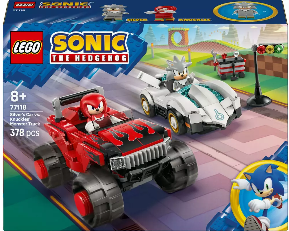 LEGO Sonic Silvers Auto vs. Knuckles' Monstertruck 77118