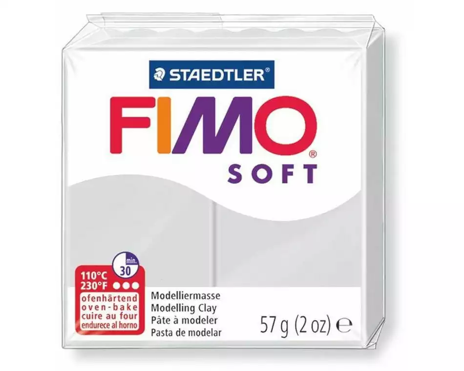 Fimo Modelliermasse Soft Grau