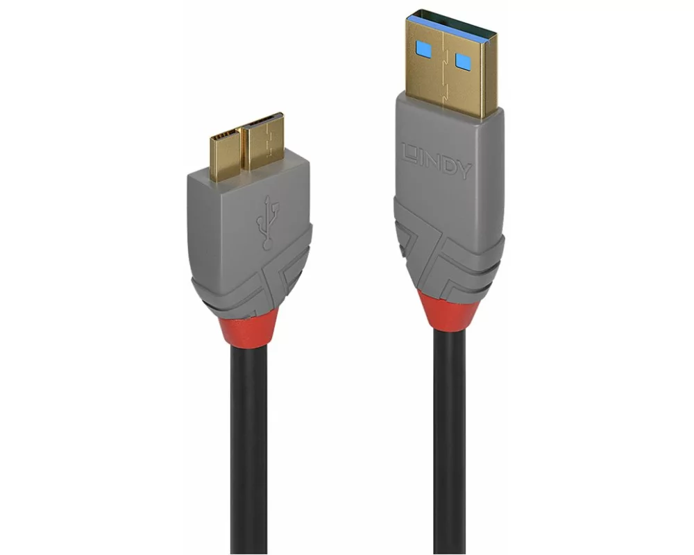 LINDY Anthra Line USB Cable, USB 3.0, USB/A-MicroB M-M, 2m