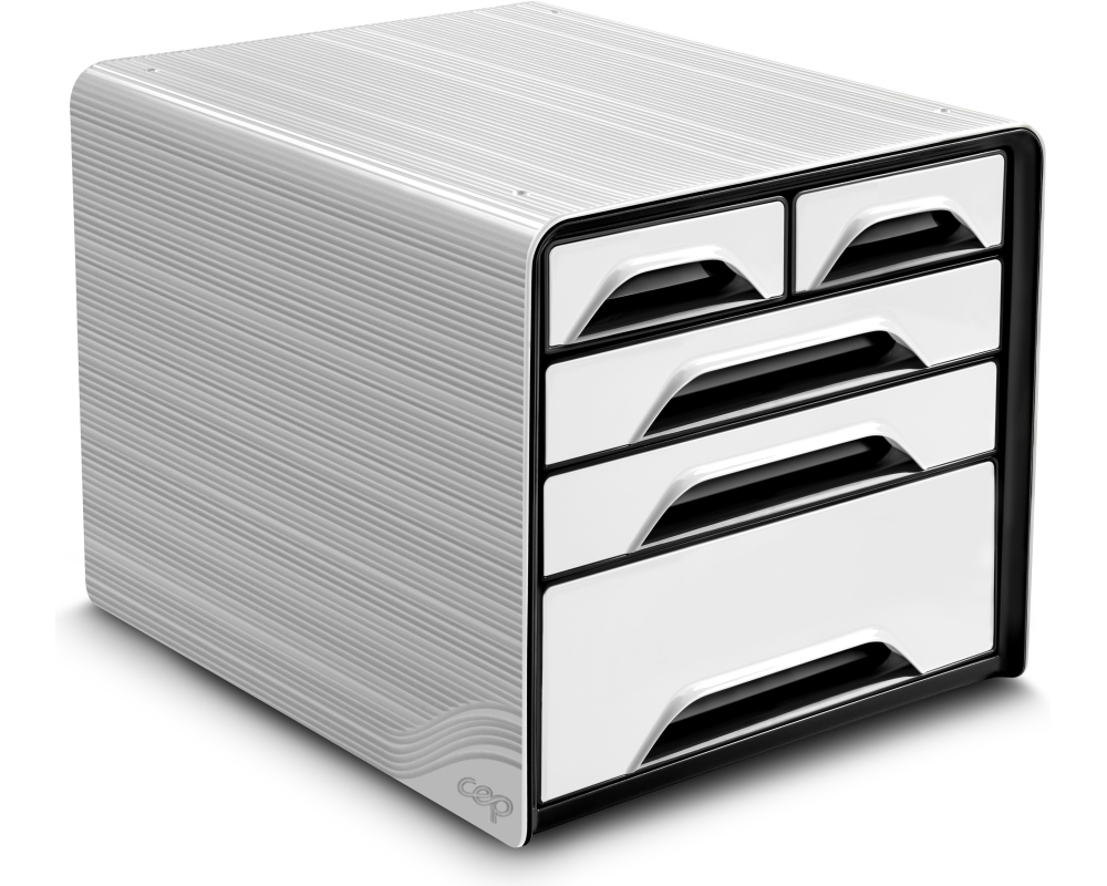 CEP Schubladenbox Smoove 1072130121 5 Schubladen weiss