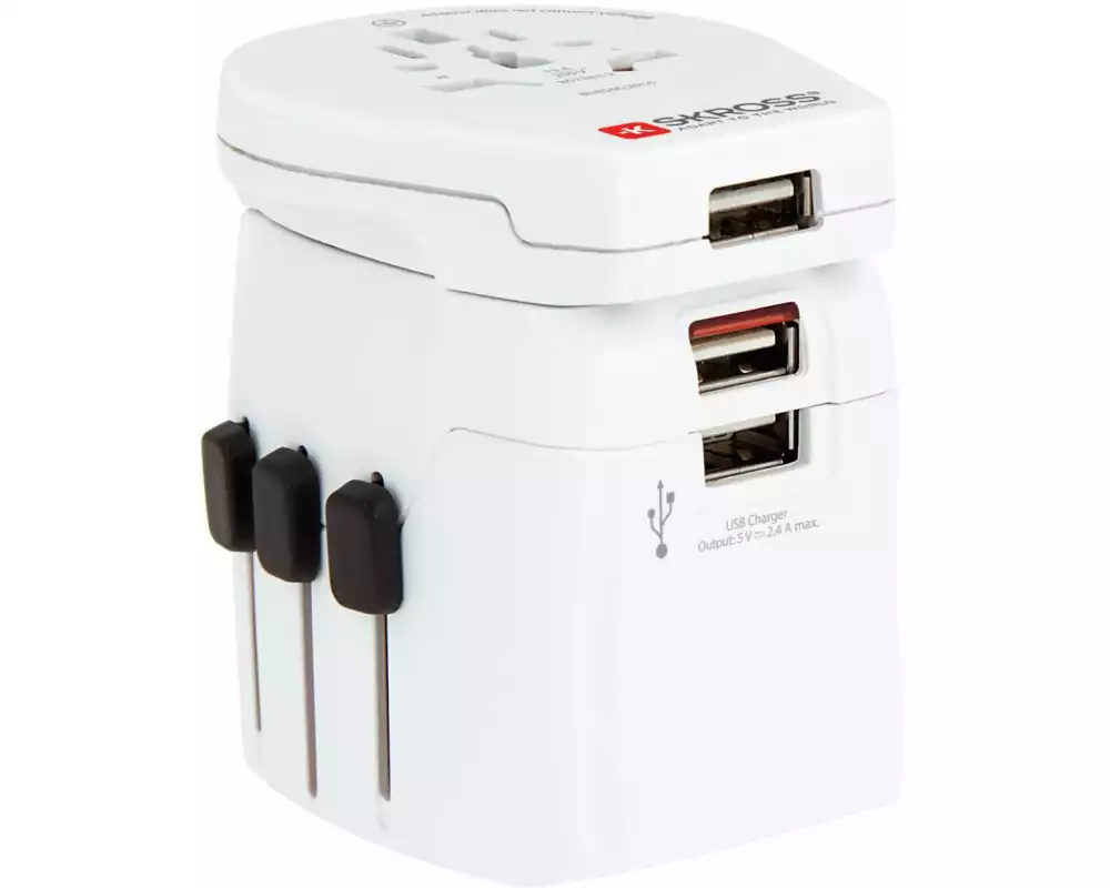SKROSS Weltreiseadapter PRO Light 3x USB