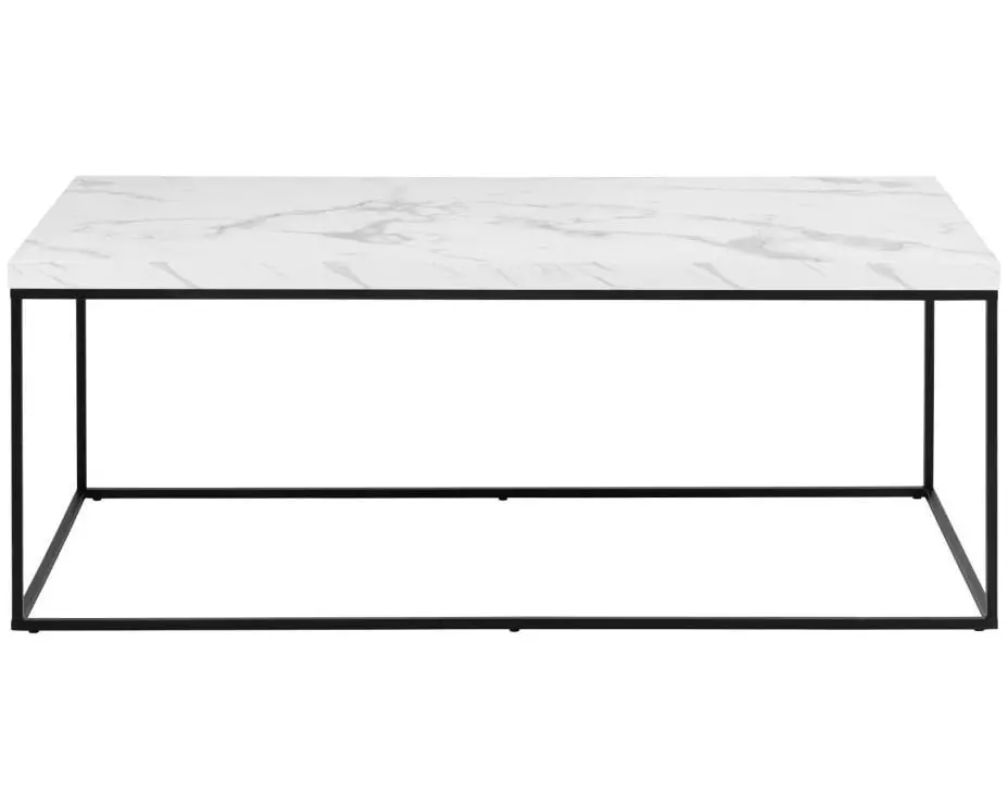 AC Design Couchtisch Barossa 110 x 55 x 45 cm, Schwarz/Weiss