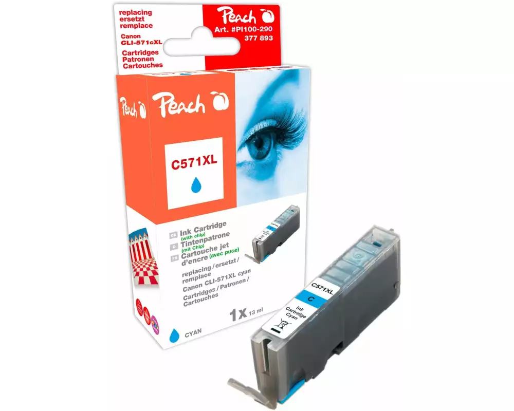 Peach Tinte Canon CLI-571XLC Cyan