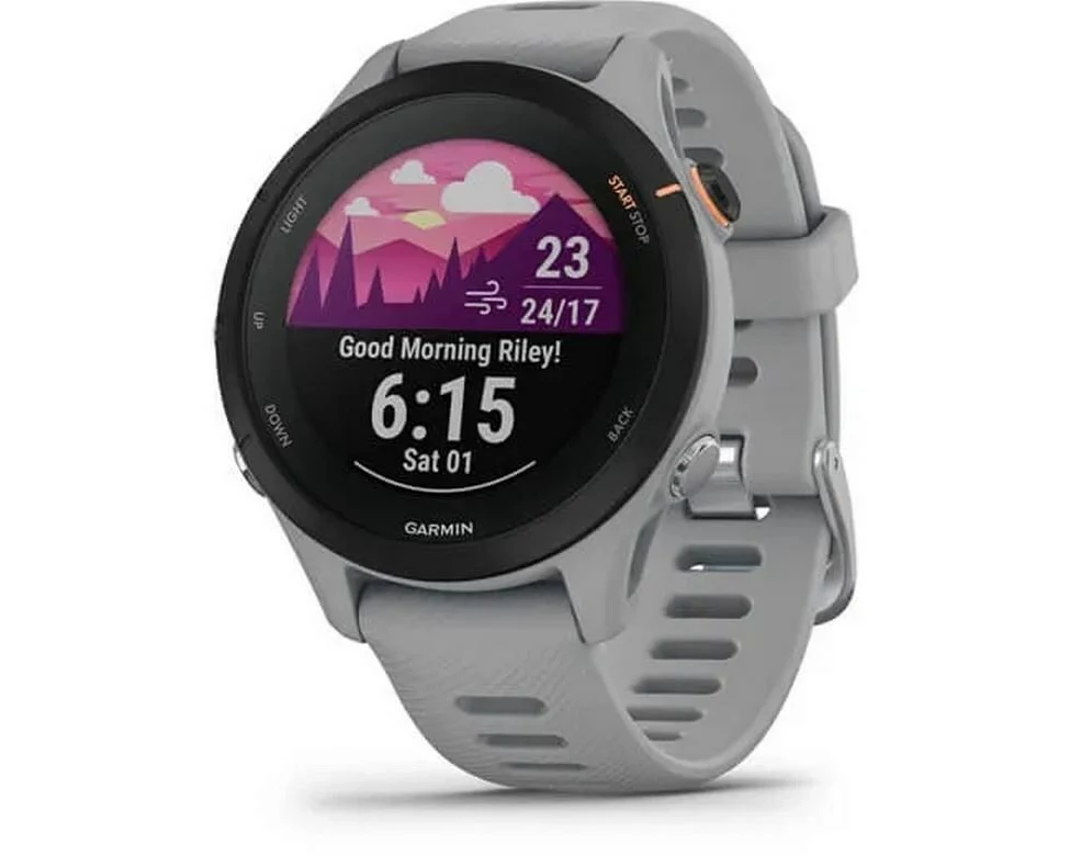 GARMIN GPS-Sportuhr Forerunner 255 S Basic Hellgrau/Hellgrau