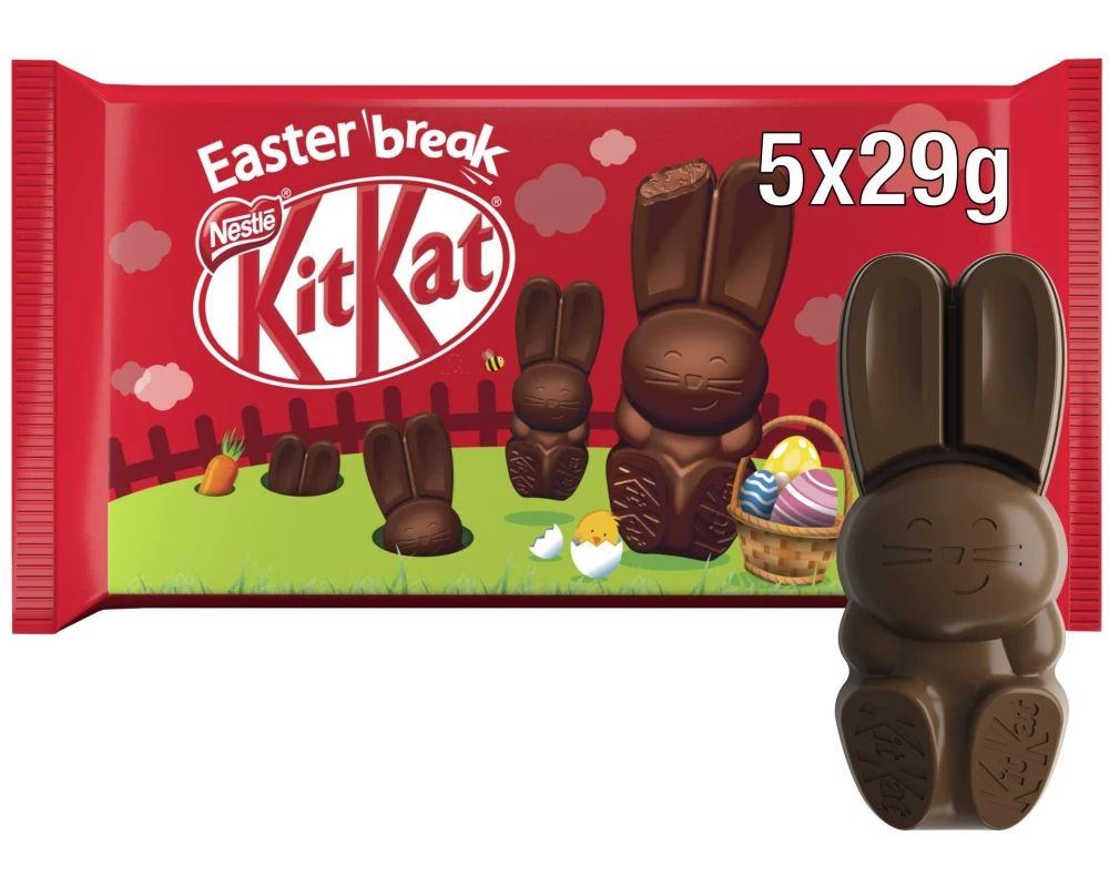 Nestlé Snacks Schokolade Kitkat Osterhase 5 x 29 g