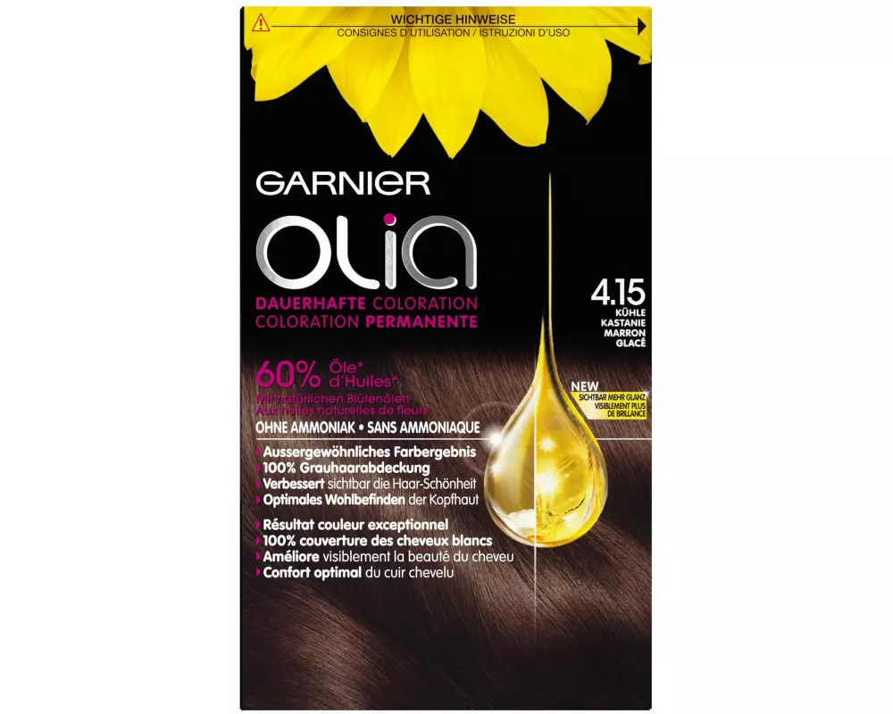 Garnier Haarcoloration Olia 4.15 Kühle Kastanie
