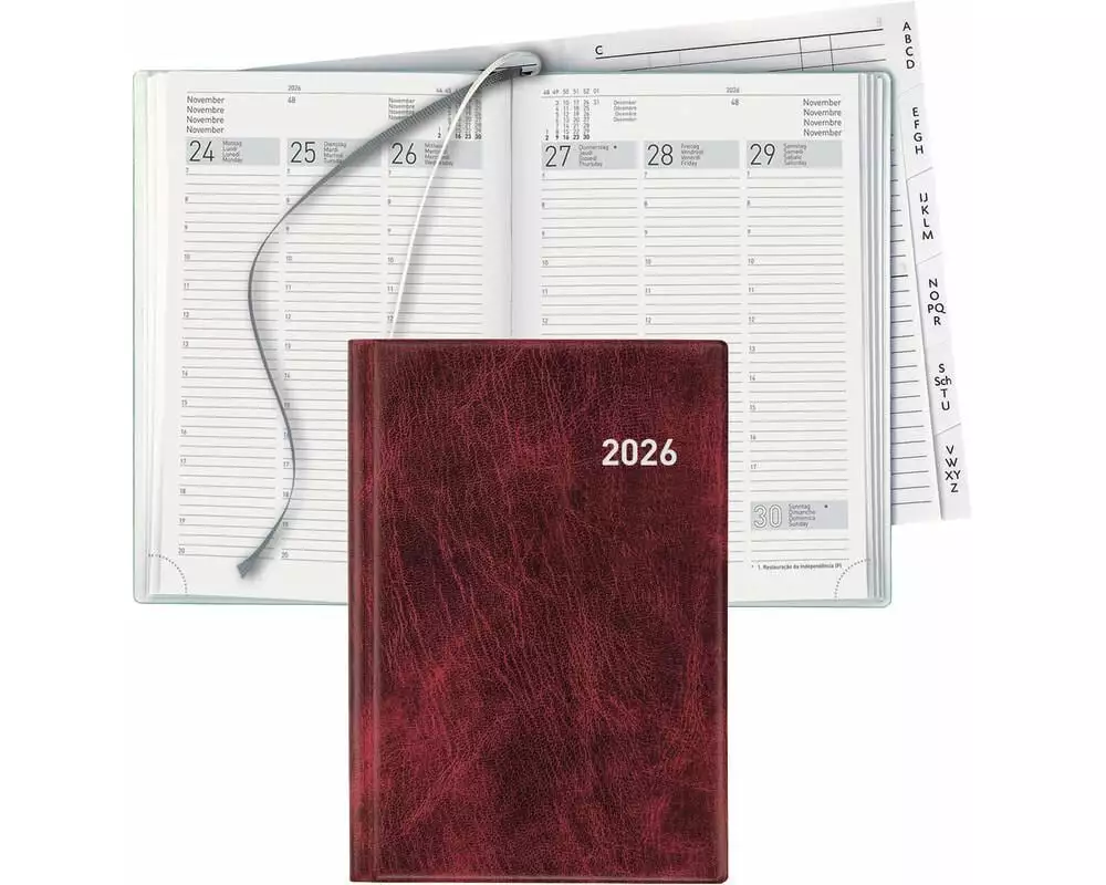 Biella Geschäftsagenda Terminia Schwarz, 14.5 x 20.5 cm